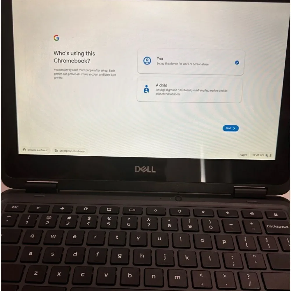 DELL 2 in 1 Chromebook 3100 Laptop in Gray Gunmetal Color (refurbished/used)